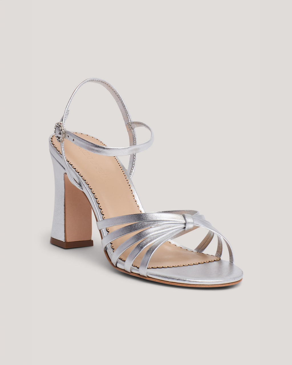 Logan Strappy Metallic Heeled Sandal