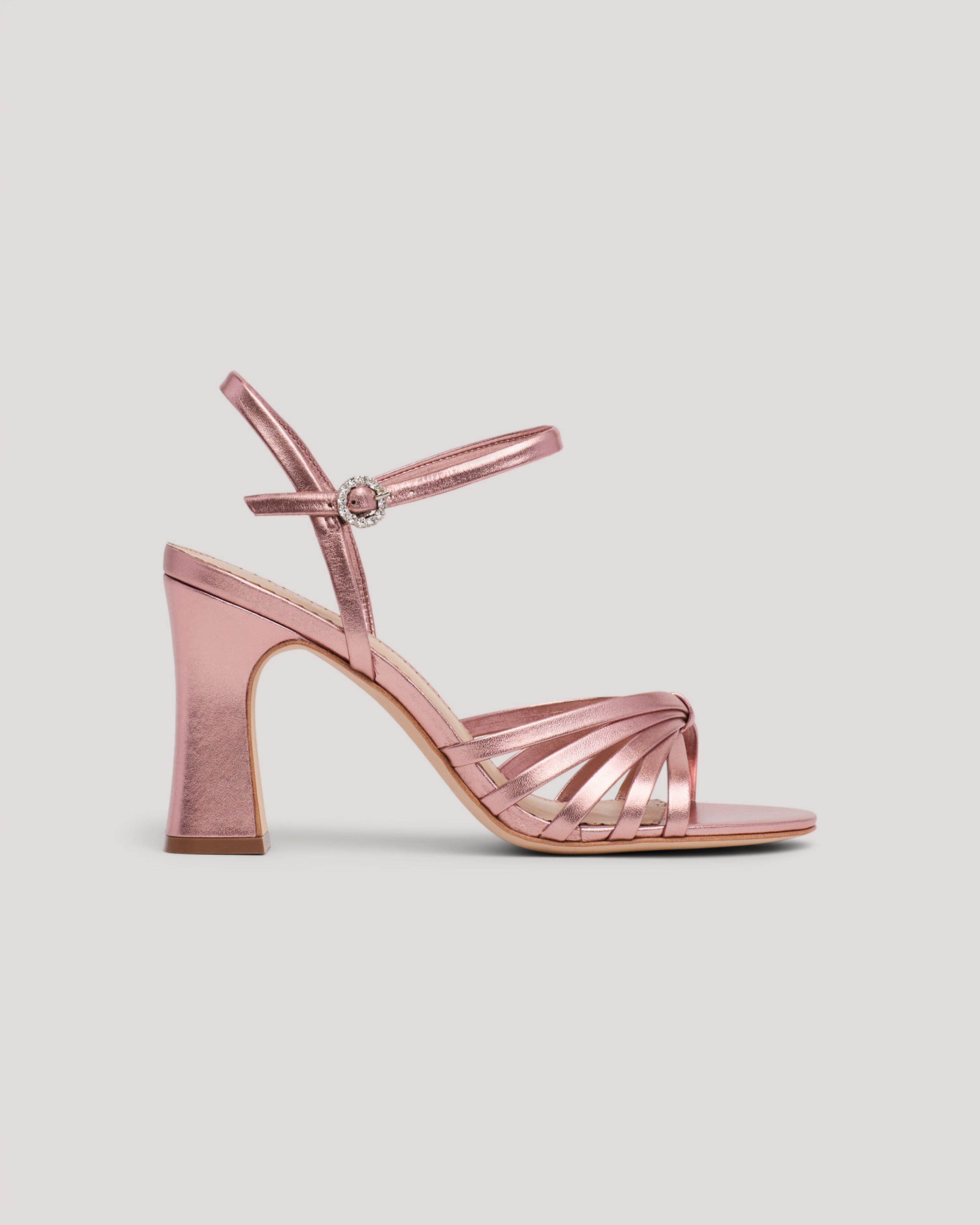 Logan Strappy Metallic Heeled Sandal