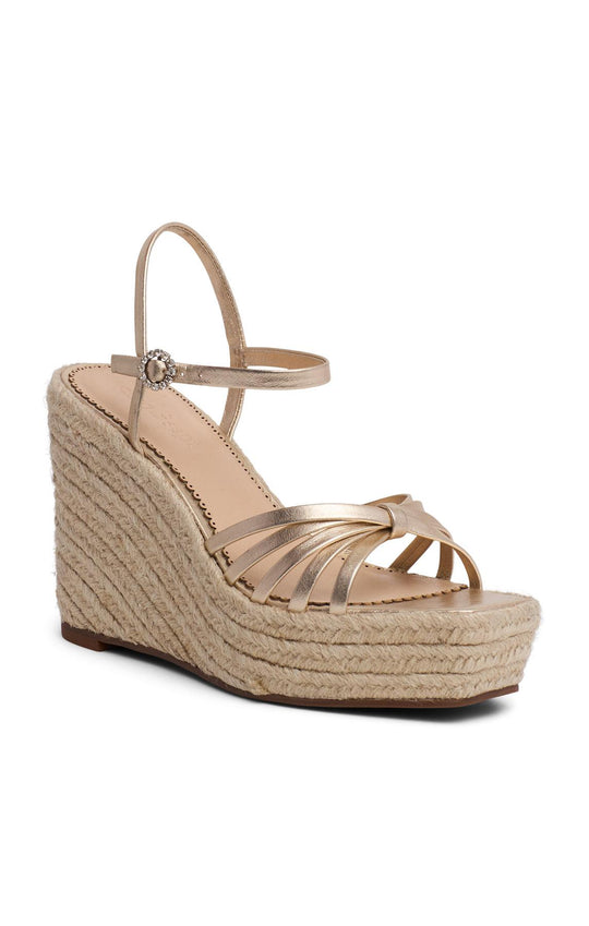 Helen Metallic Espadrille Wedge