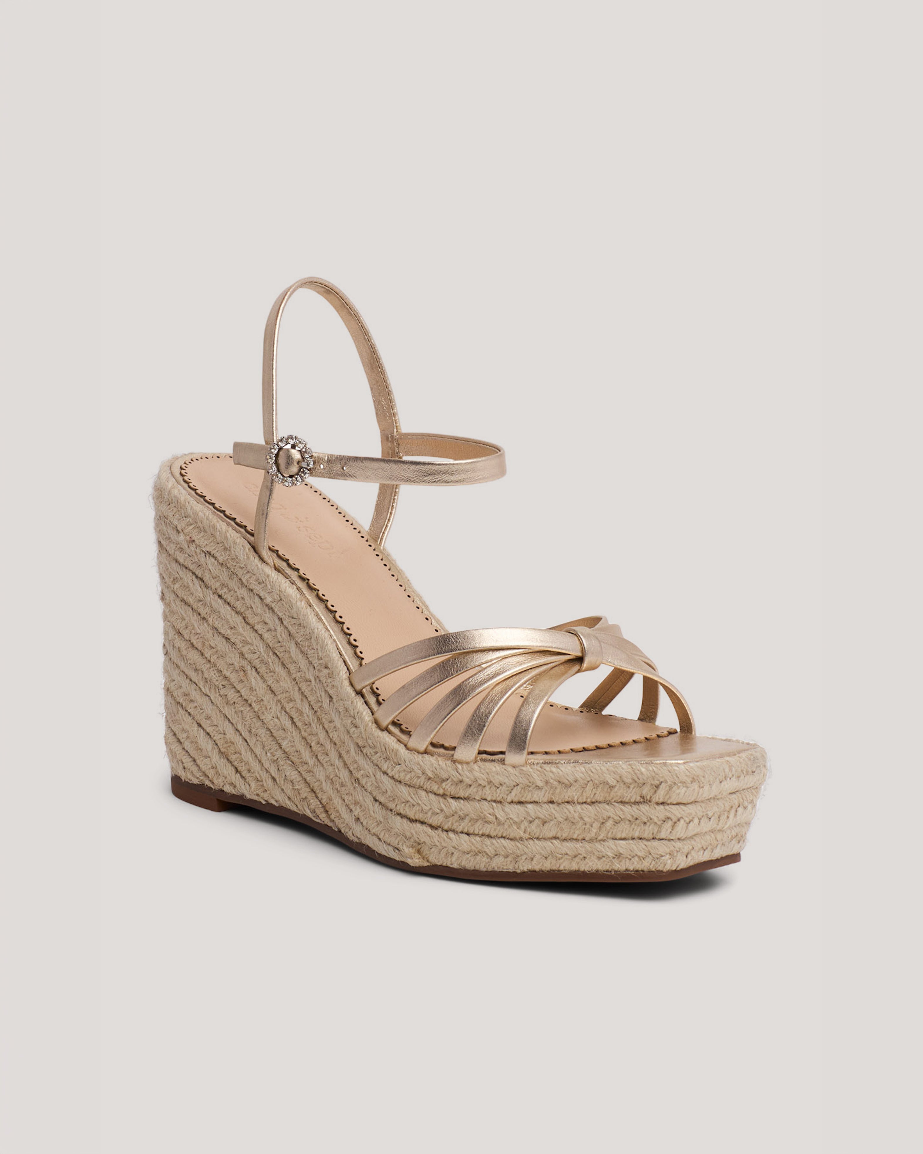 Helen Metallic Espadrille Wedge