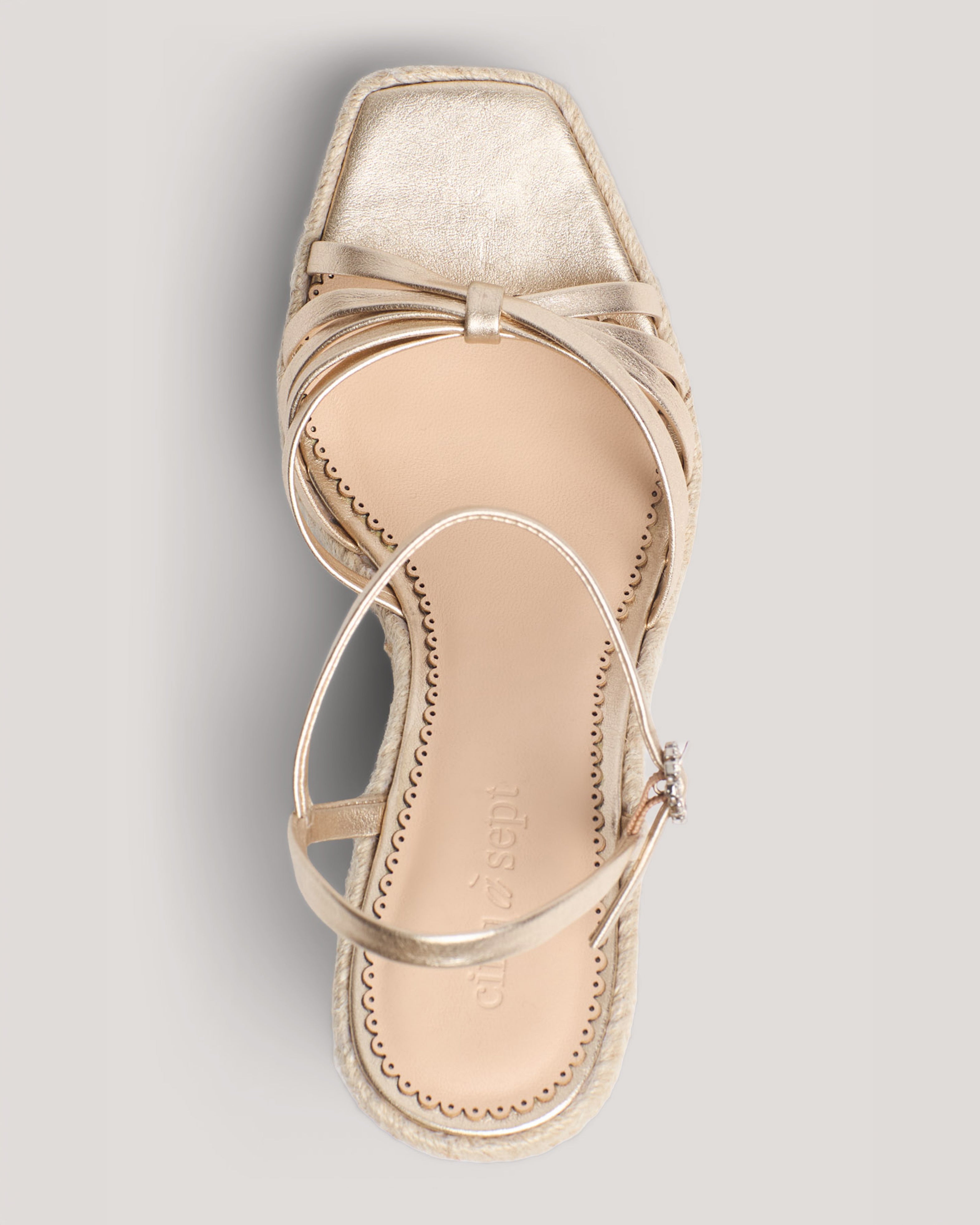 Helen Metallic Espadrille Wedge