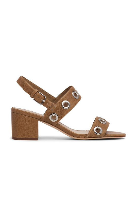 Gemma Grommets Block Heel Sandal