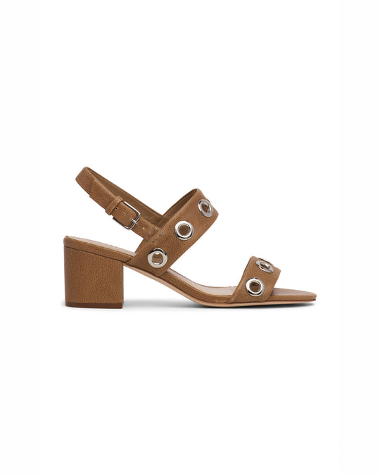 Gemma Grommets Block Heel Sandal