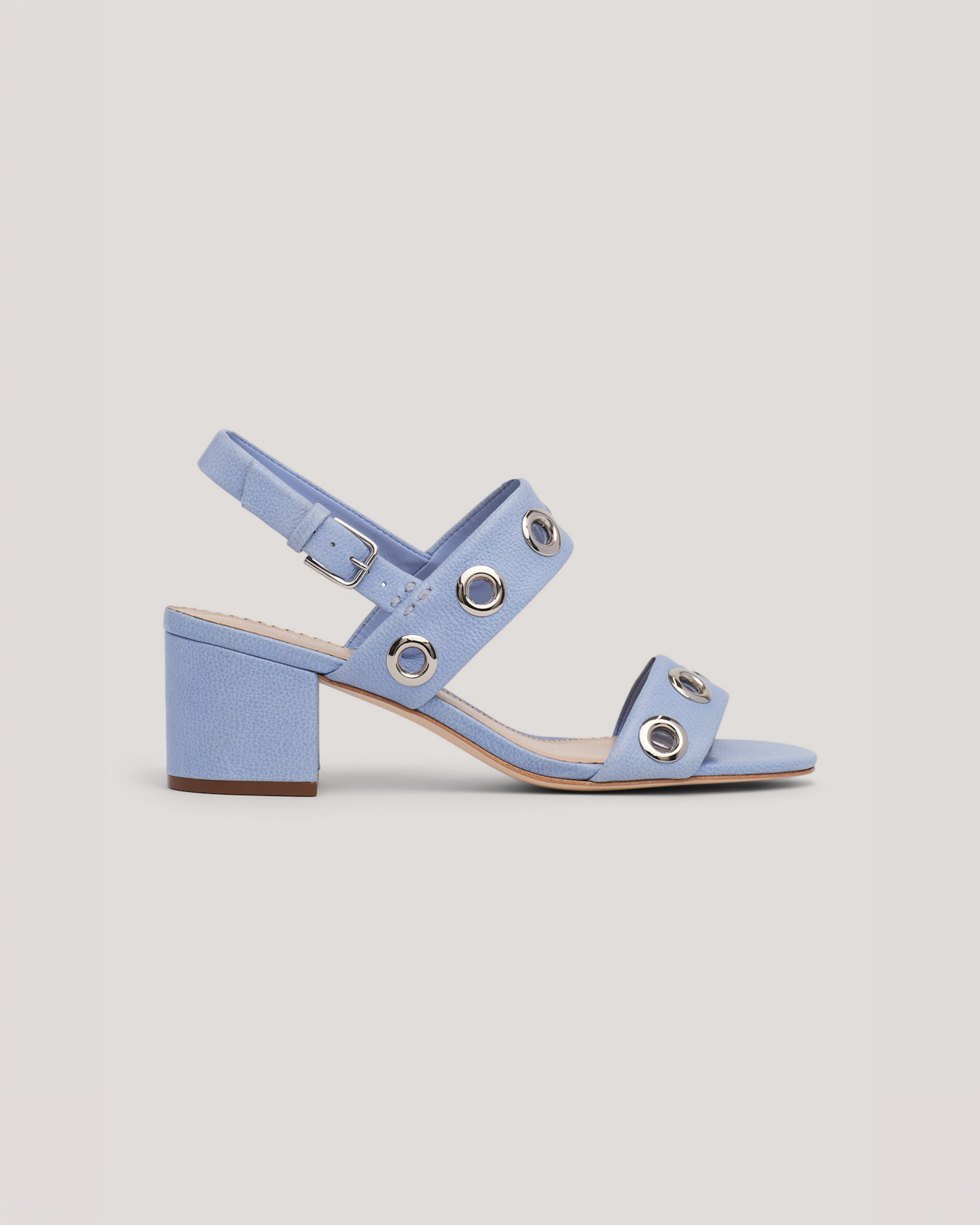 Gemma Grommets Block Heel Sandal