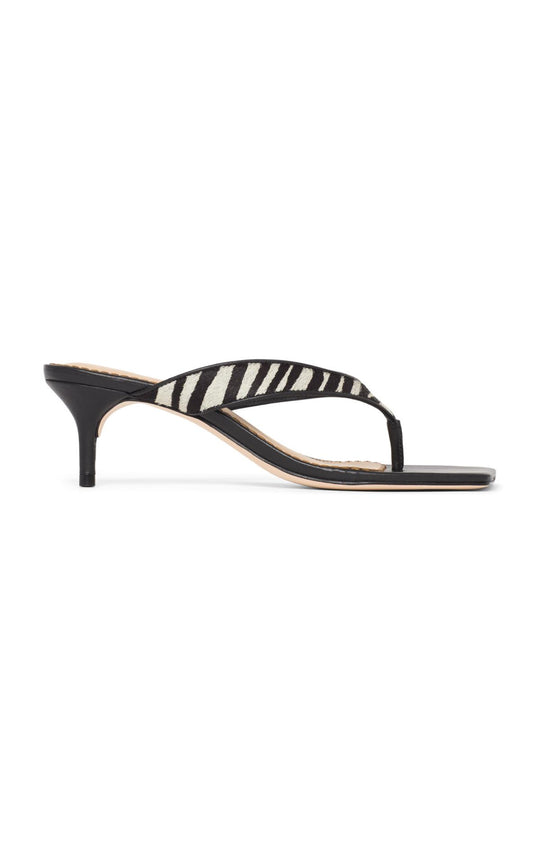 Frankie Zebra Haircalf Kitten Heel Sandal