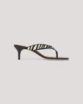 Frankie Zebra Haircalf Kitten Heel Sandal
