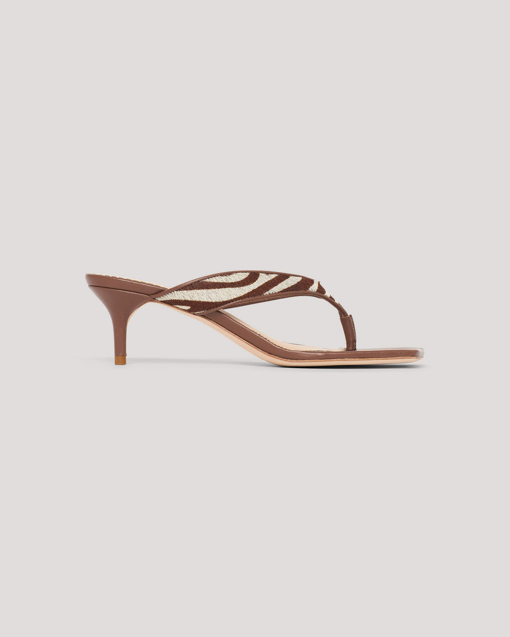Frankie Zebra Haircalf Kitten Heel Sandal