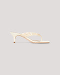 Frankie Studded Leather Kitten Heel Sandal