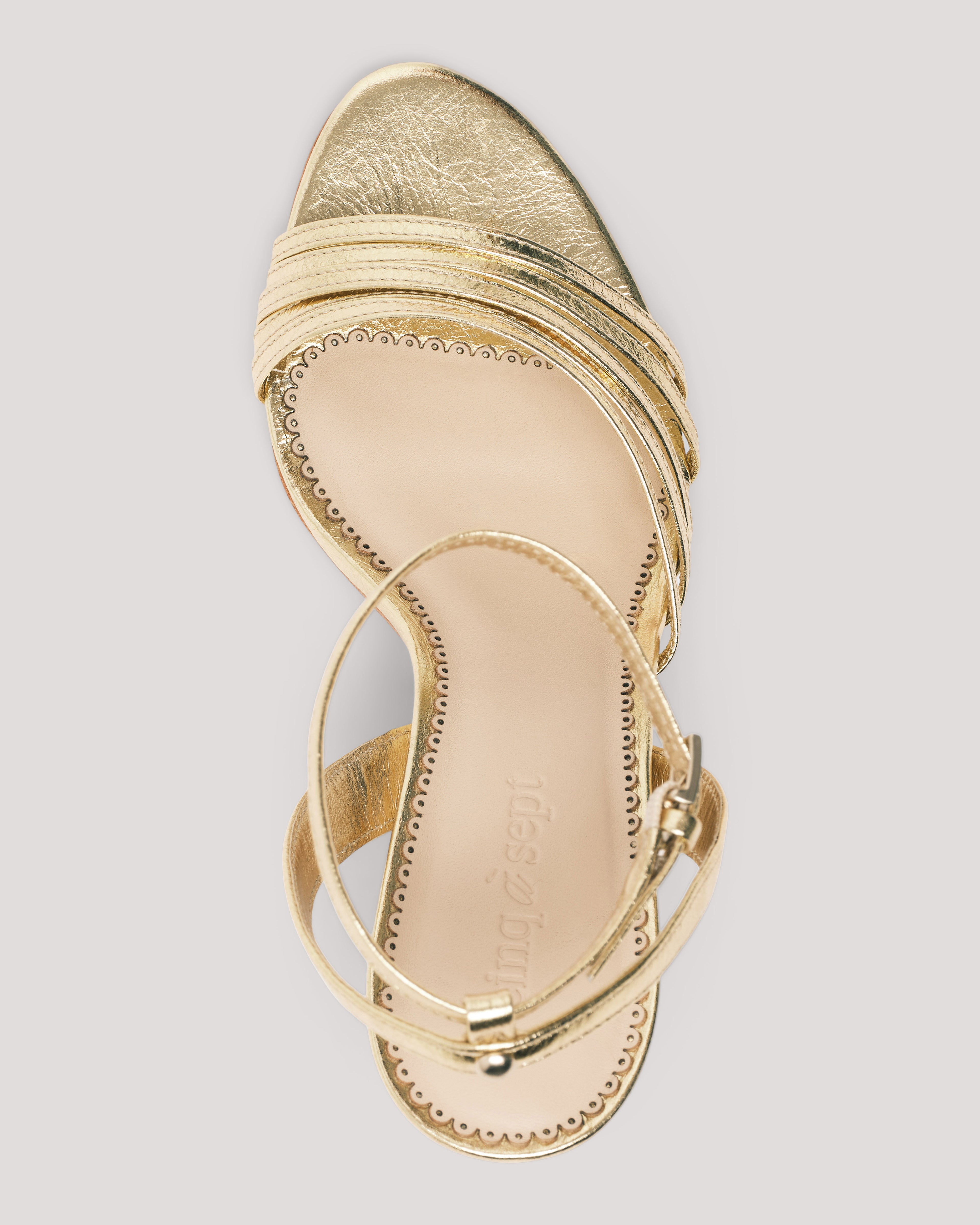 Jackie Metallic Strappy Sandal
