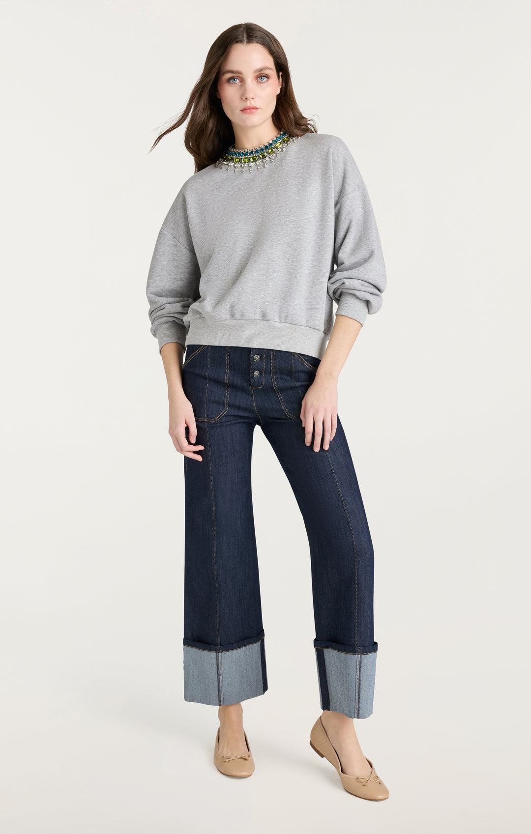 nagonstans round pullover ブラック 18,700JPY nagonstans round-hem pullover