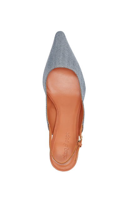 Sylvie Denim Slingback Pump