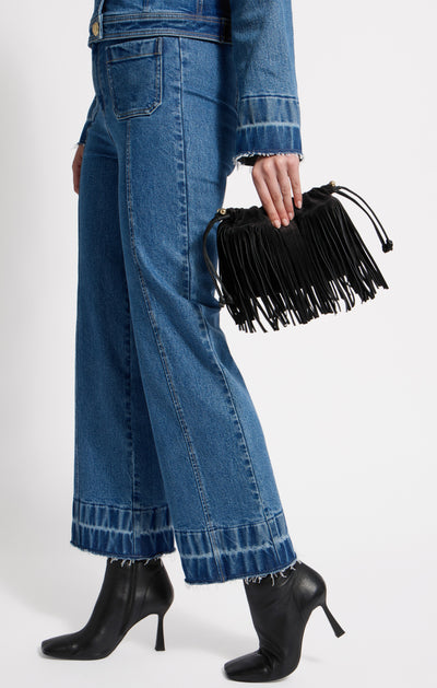 Strathberry Charlotte Drawstring Suede