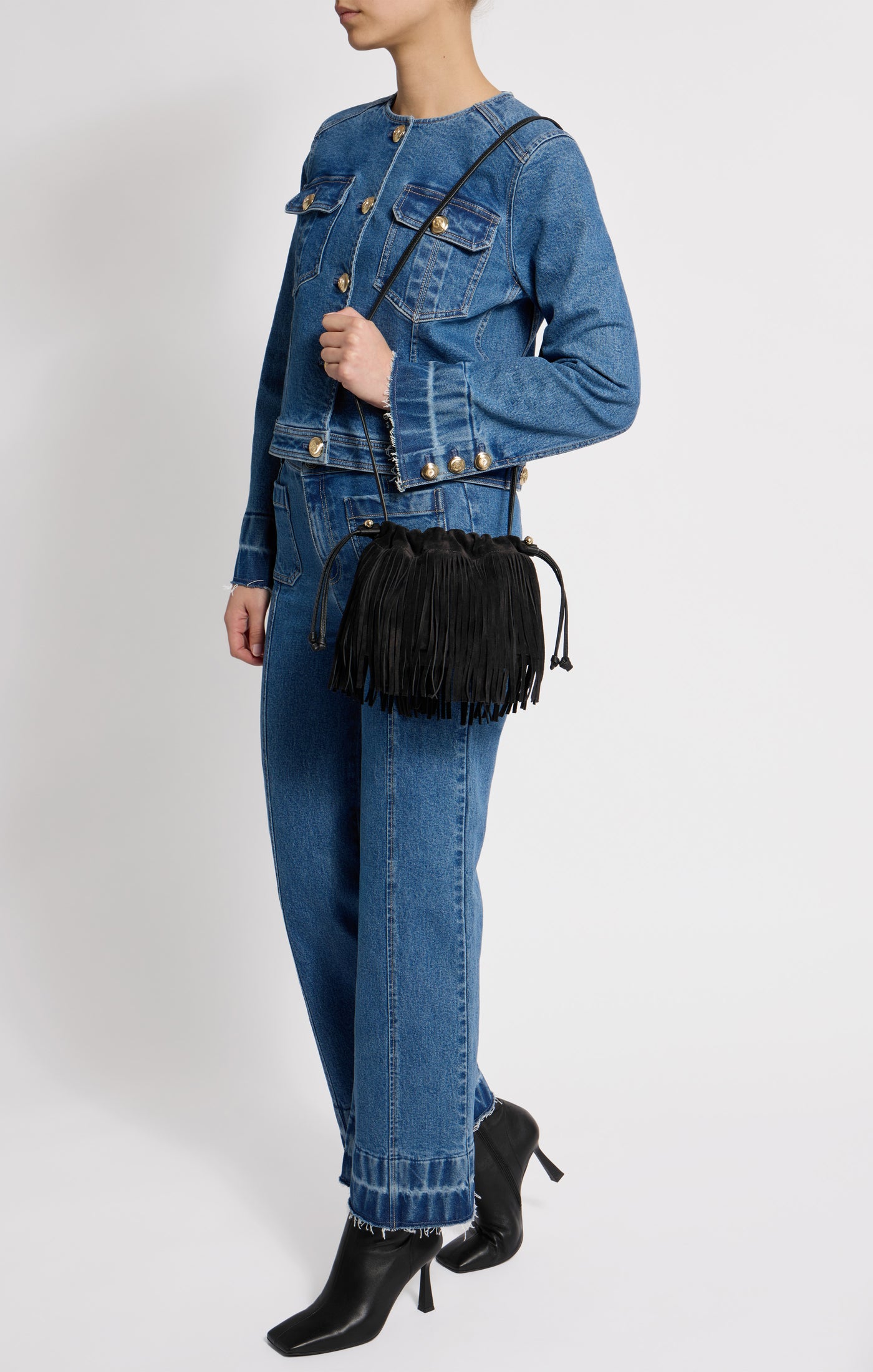 Strathberry Charlotte Drawstring Suede