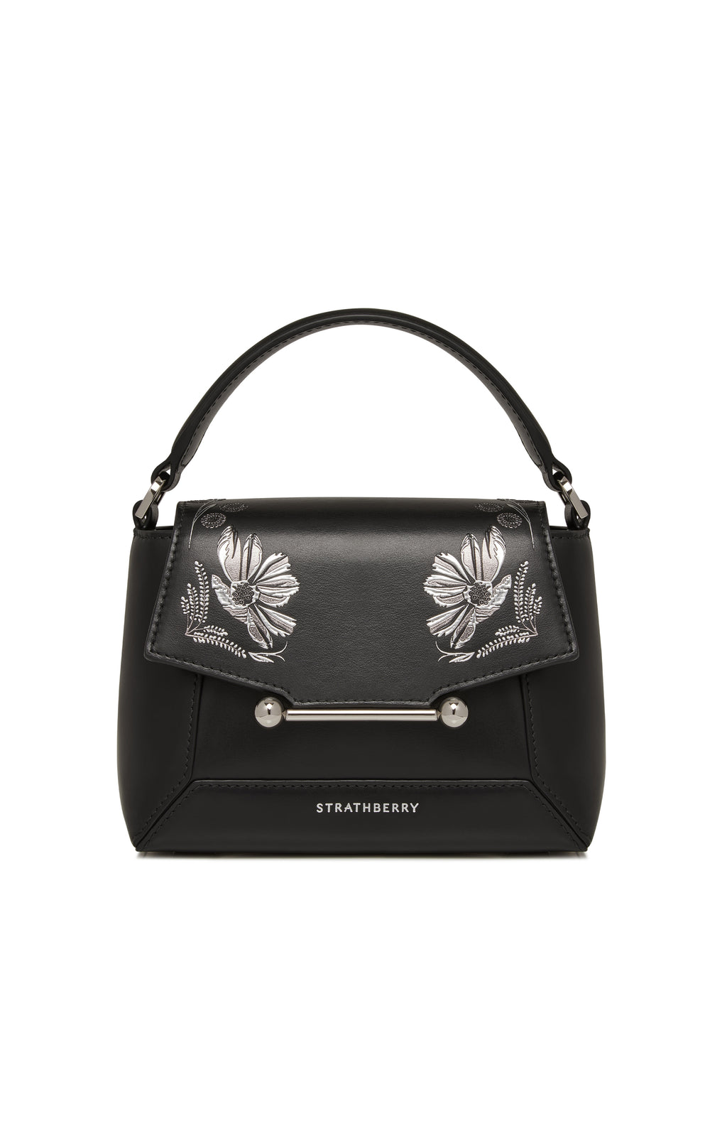 Strathberry Mosaic Nano Polished Leather Print