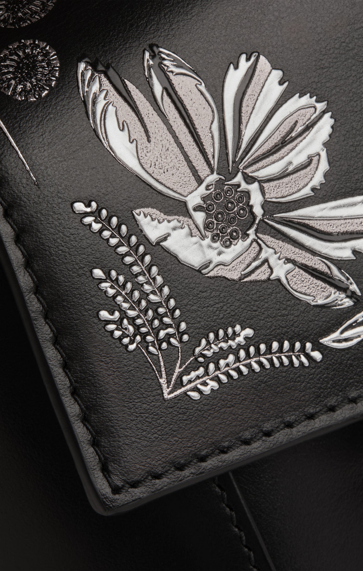 Strathberry Mosaic Nano Polished Leather Print