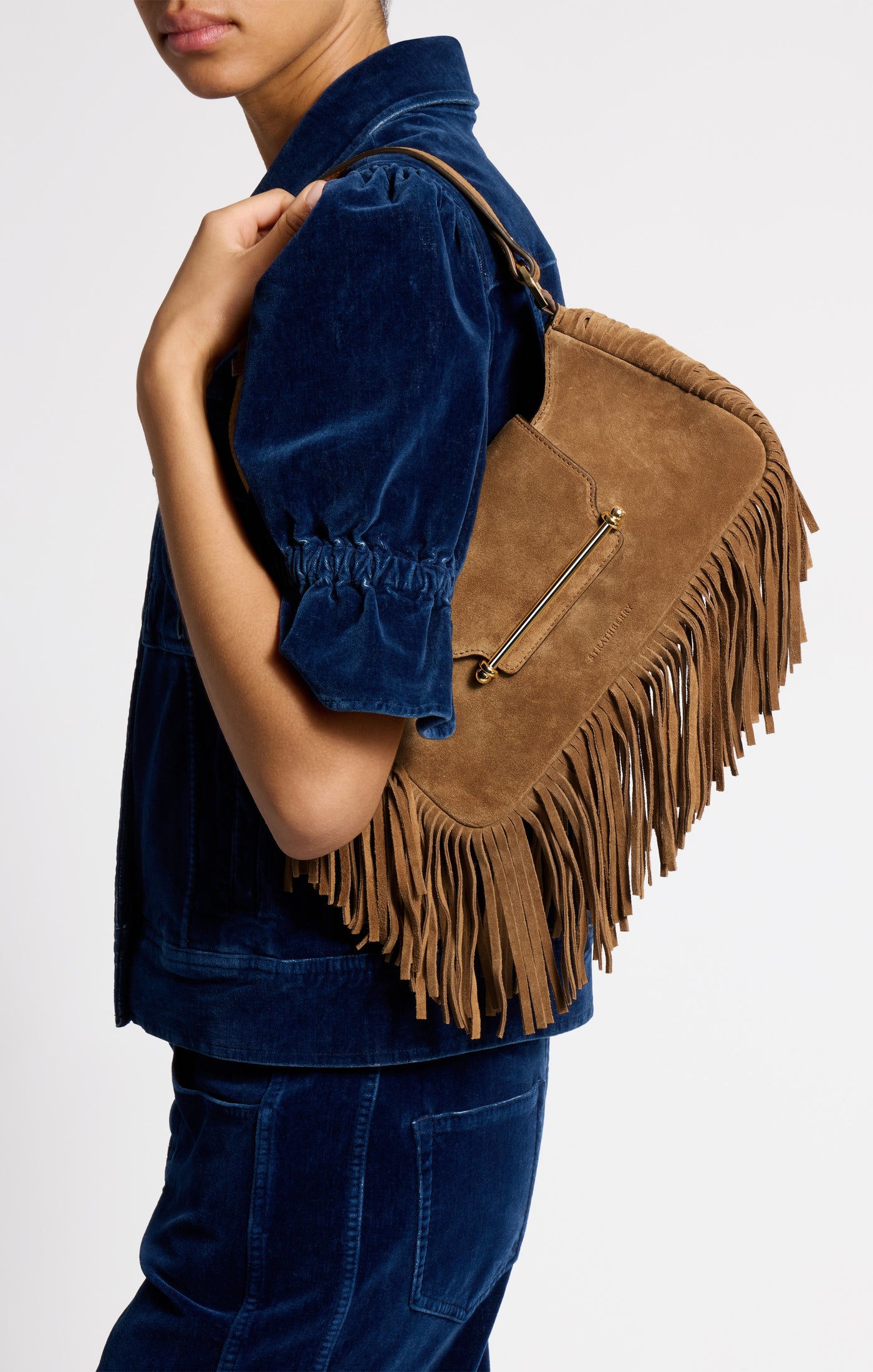 Strathberry Multrees Omni Zipped Suede
