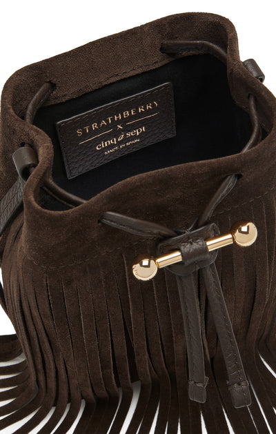 Strathberry Osette Midi Suede Pouch