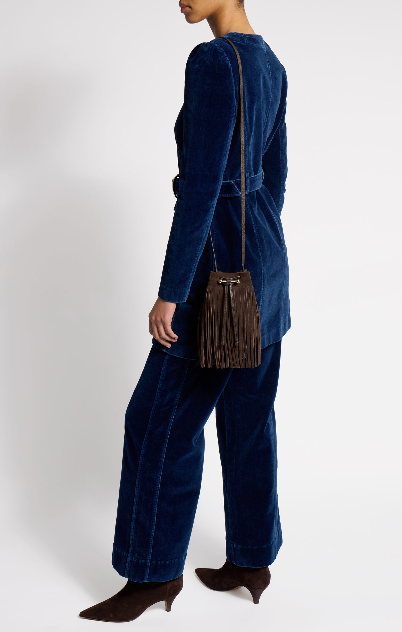 Strathberry Osette Midi Suede Pouch