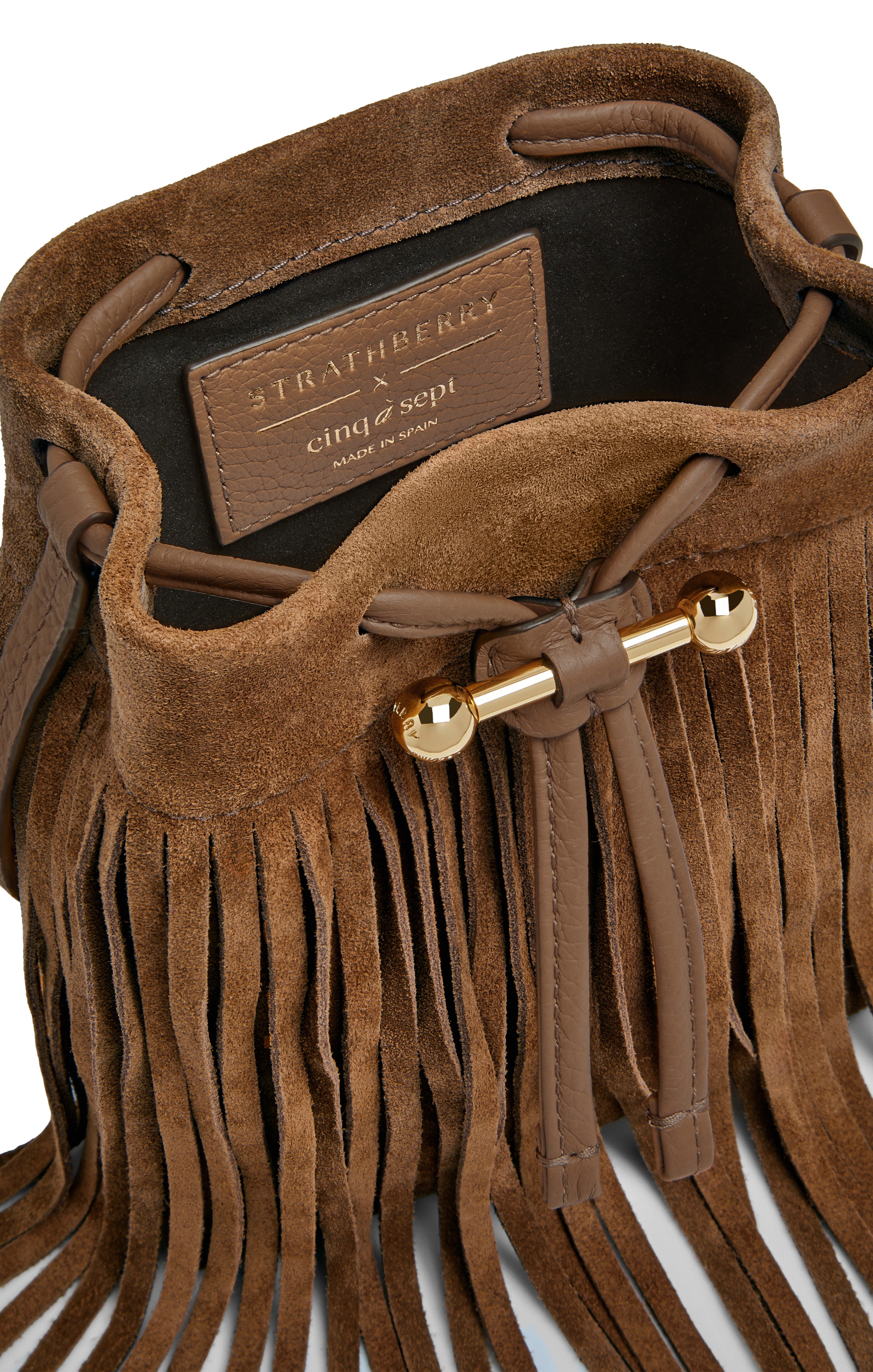 Strathberry Osette Midi Suede Pouch