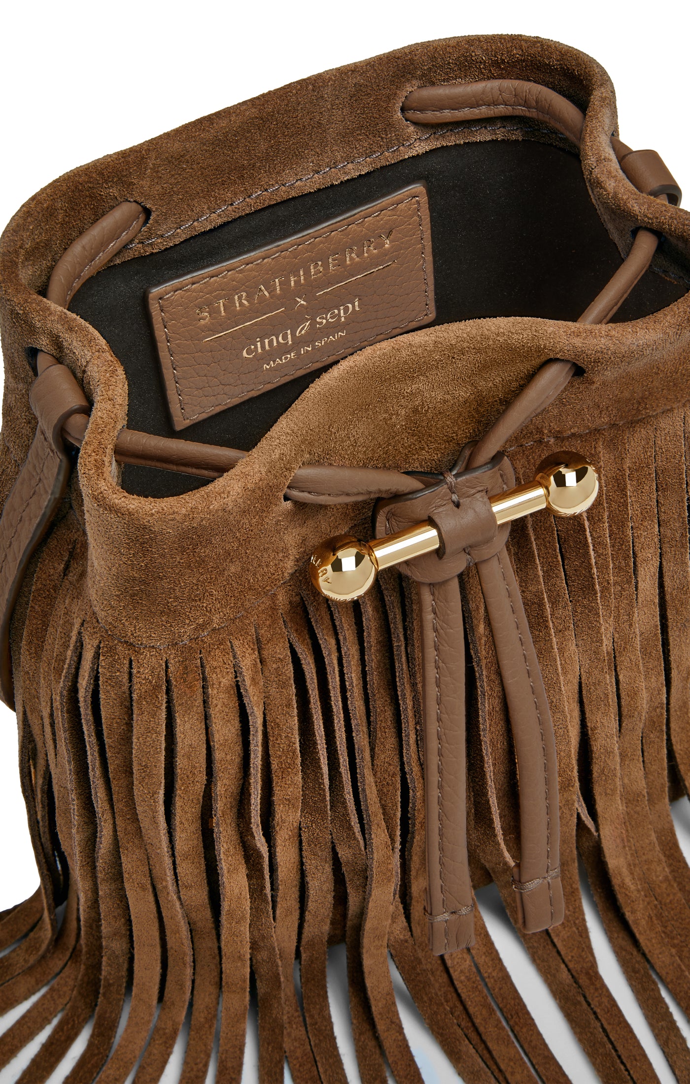 Strathberry Osette Midi Suede Pouch