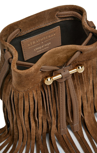 Strathberry Osette Midi Suede Pouch