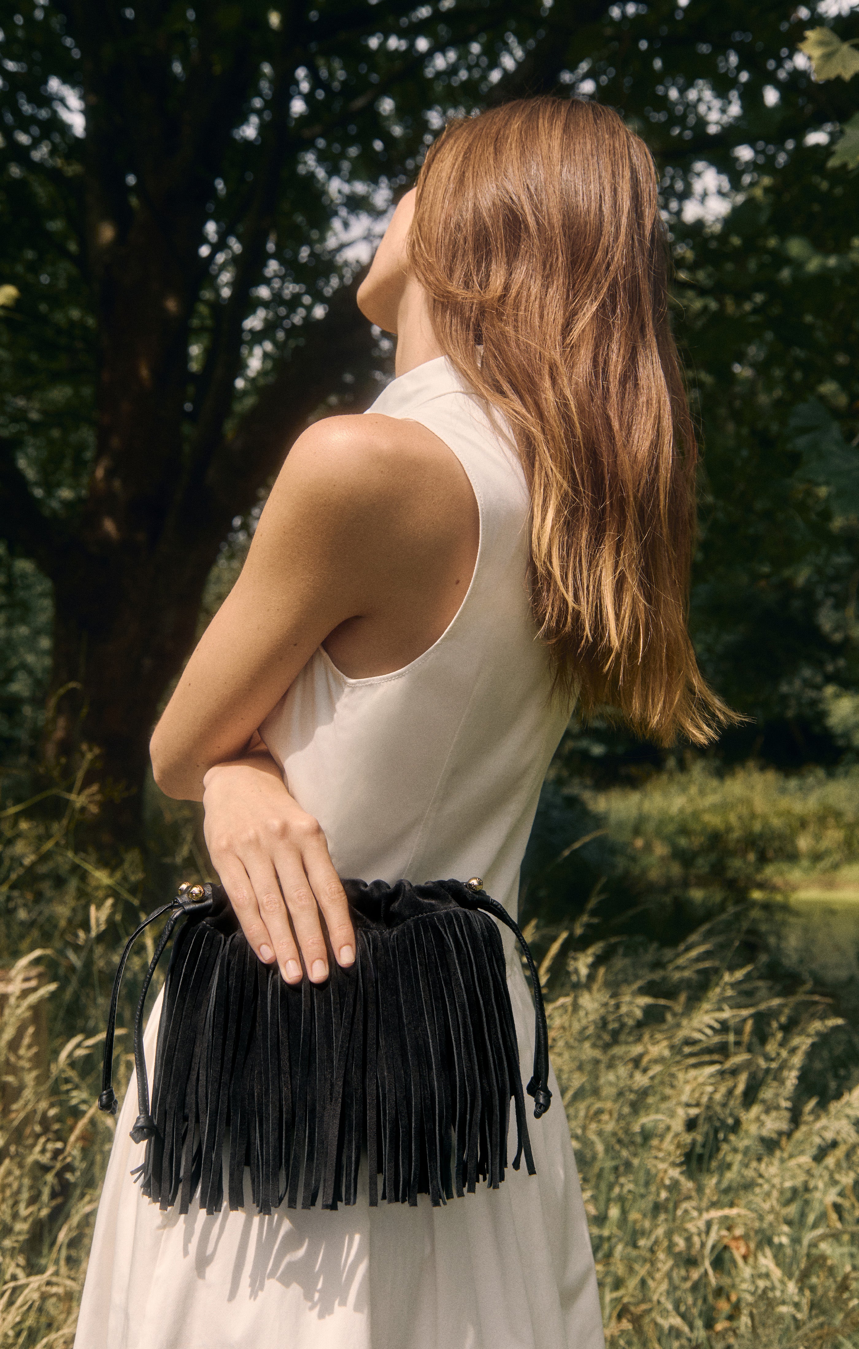 Strathberry Charlotte Drawstring Suede – Cinq à Sept