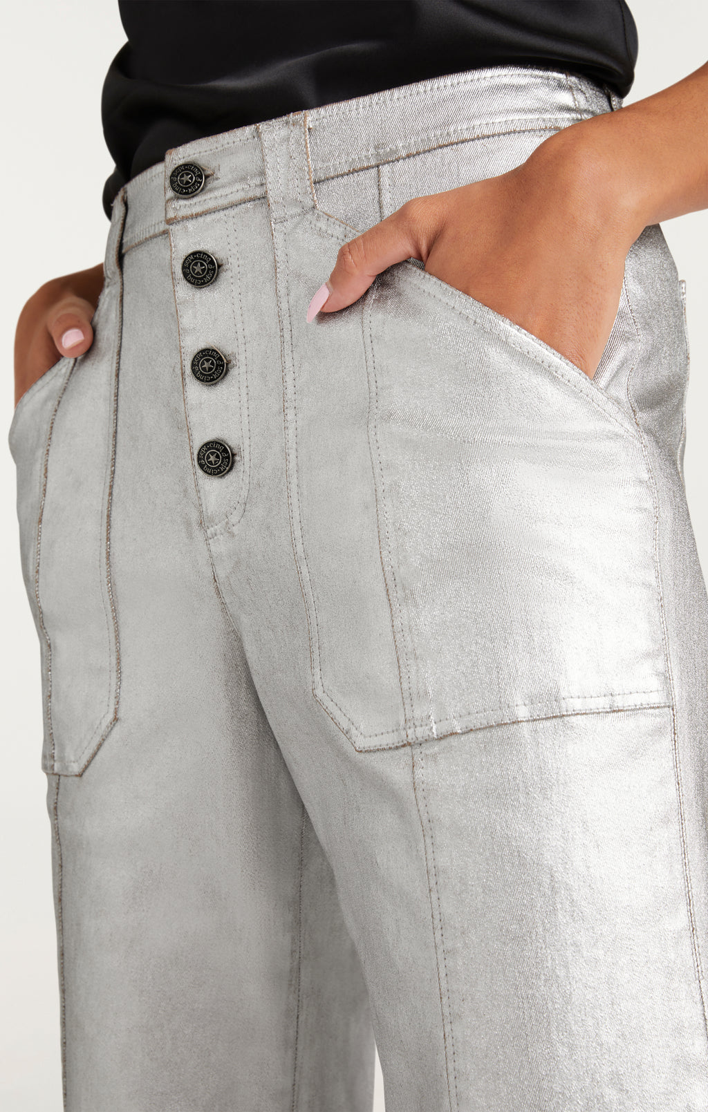 Textured Foil Benji Jeans