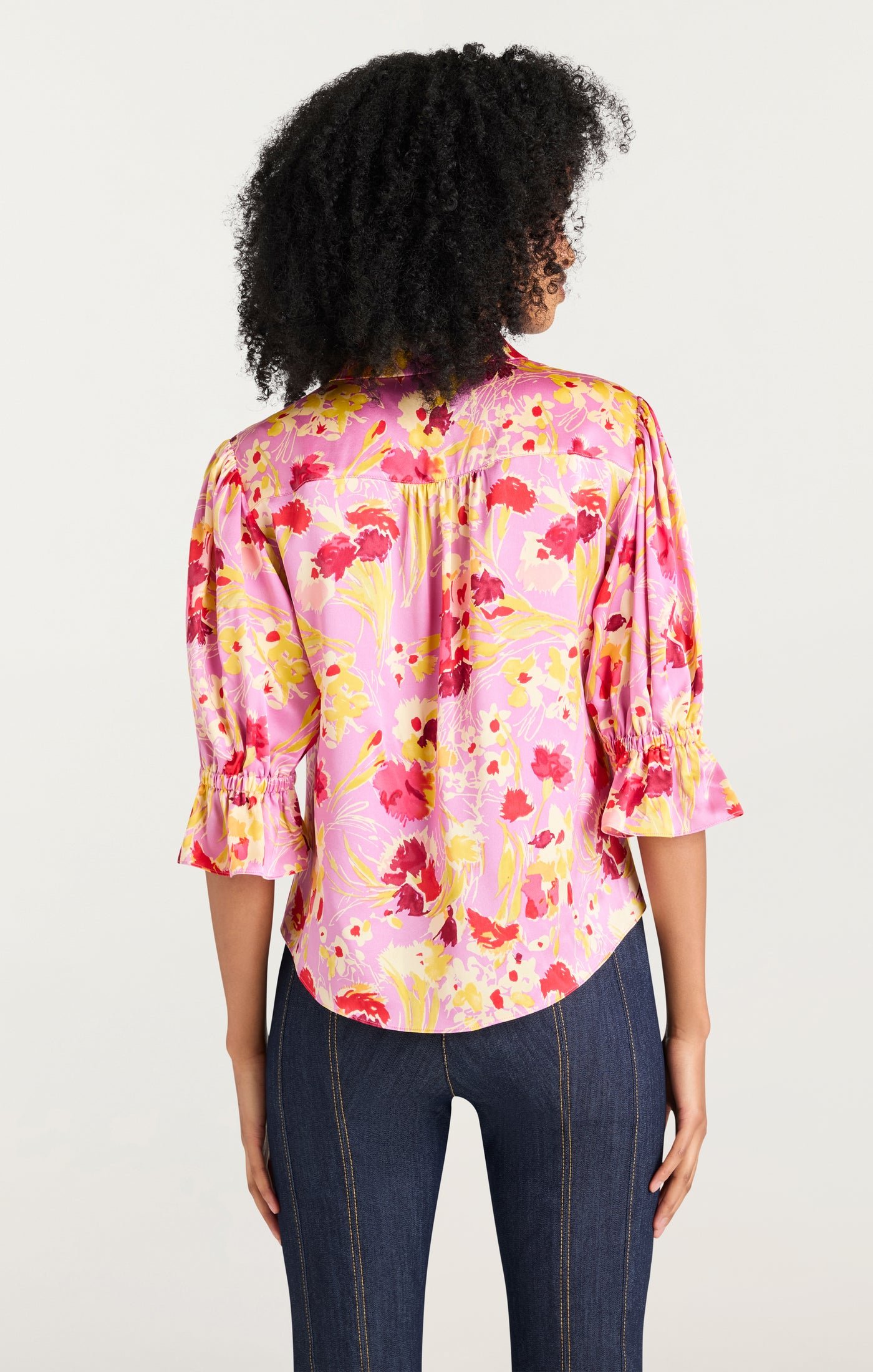 Tossed Floral Fiona Top