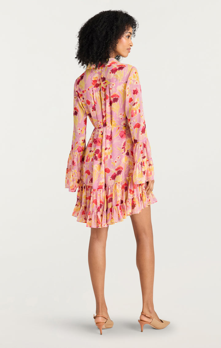 ★NOFFICIALNOFFICE★DREAM FLOWER STRIPE SLEEVES TOP★正規品 Flower graffiti see-through tops(blue) – POPPY