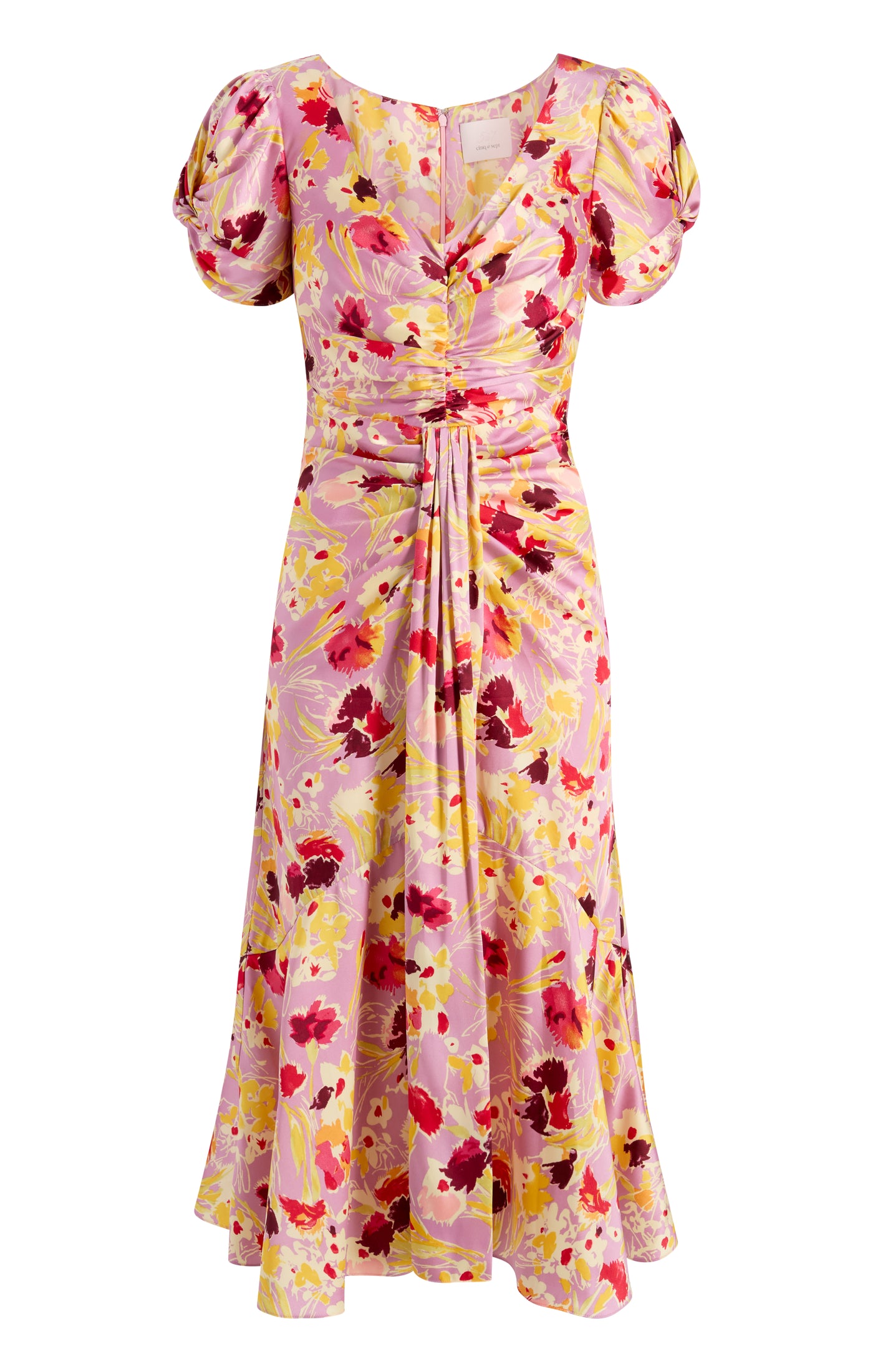 Tossed Floral Walker Dress