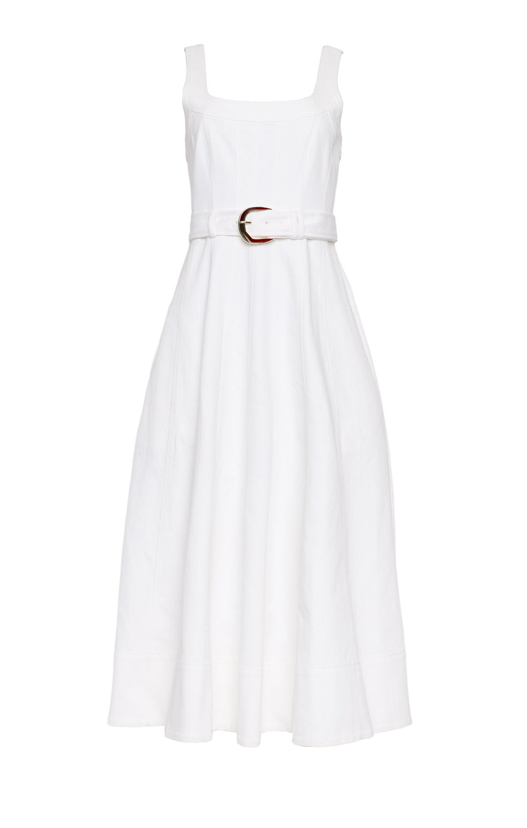 Cinq à Sept Women's Cambree Belted Denim Midi-Dress - White