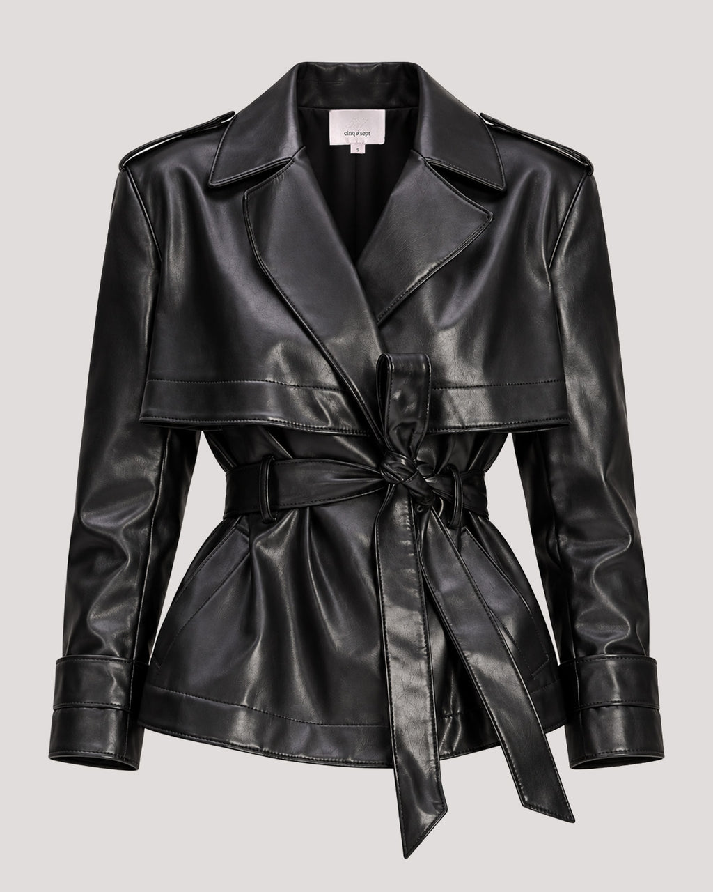 Vegan Leather Short Yates Trench