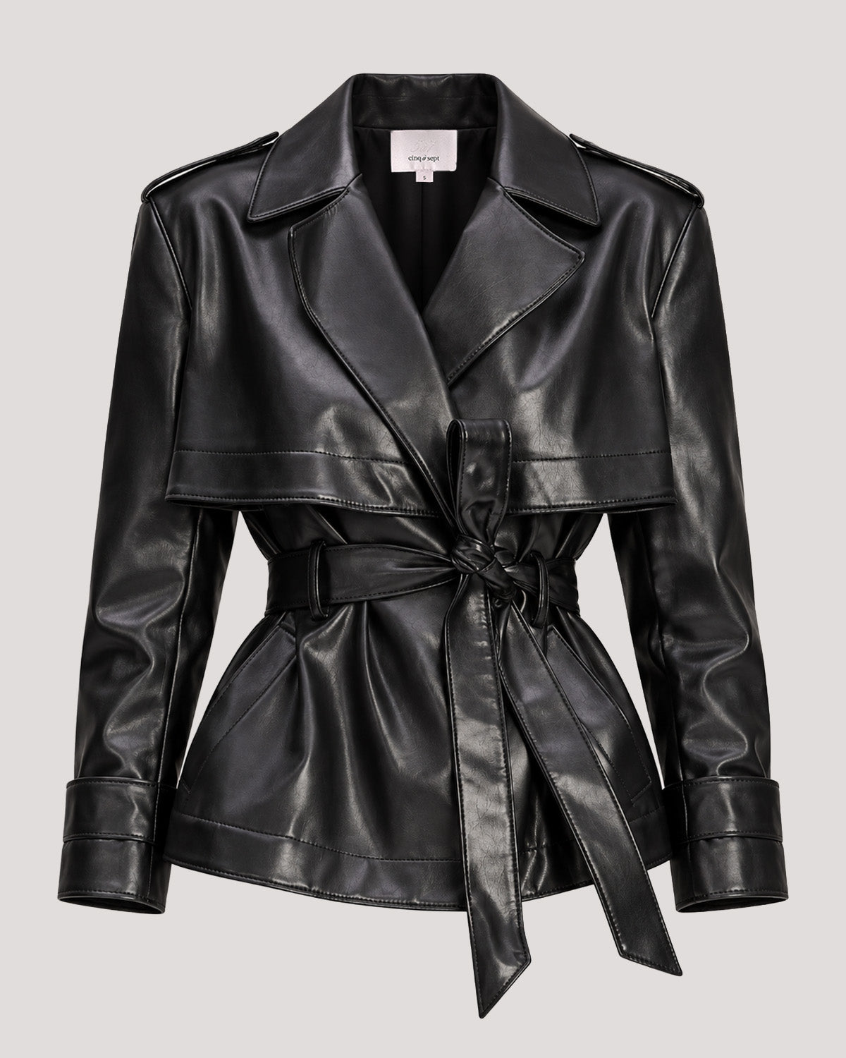 Vegan Leather Short Yates Trench