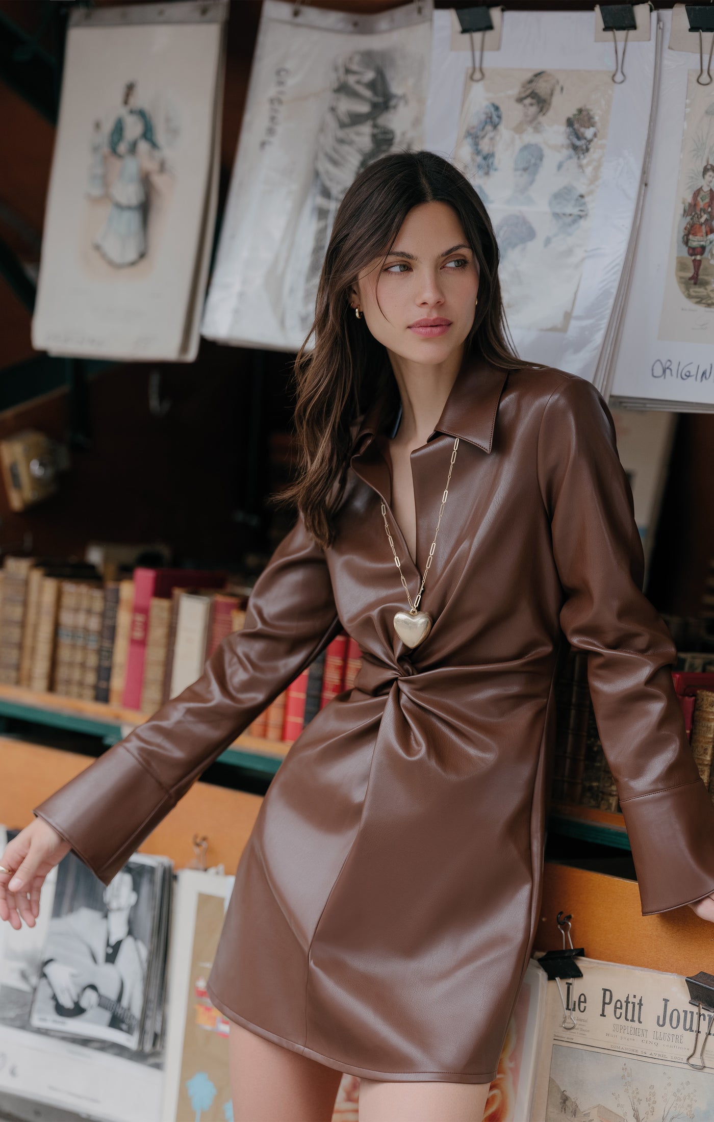 Vegan Leather Mckenna Dress