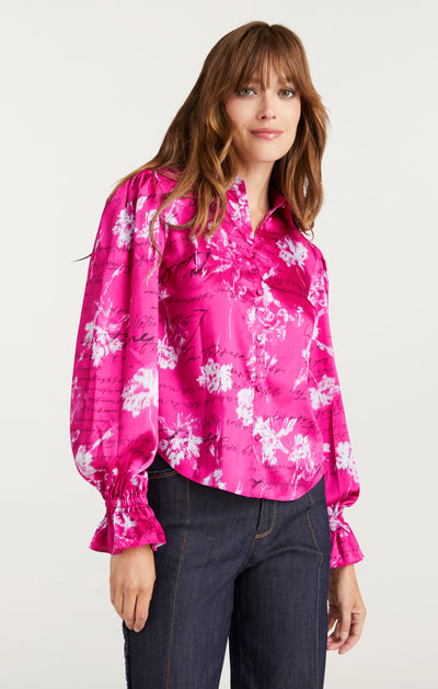 Warm Carnation Long Sleeve Fiona Top