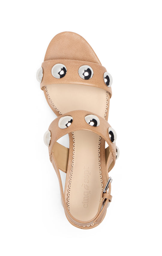 Gemma Studded Block Heel Sandal