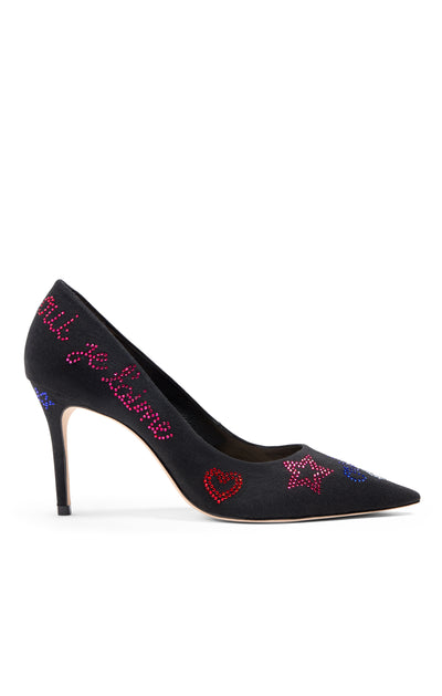 Juliet Heatset Linen Pointed Pump