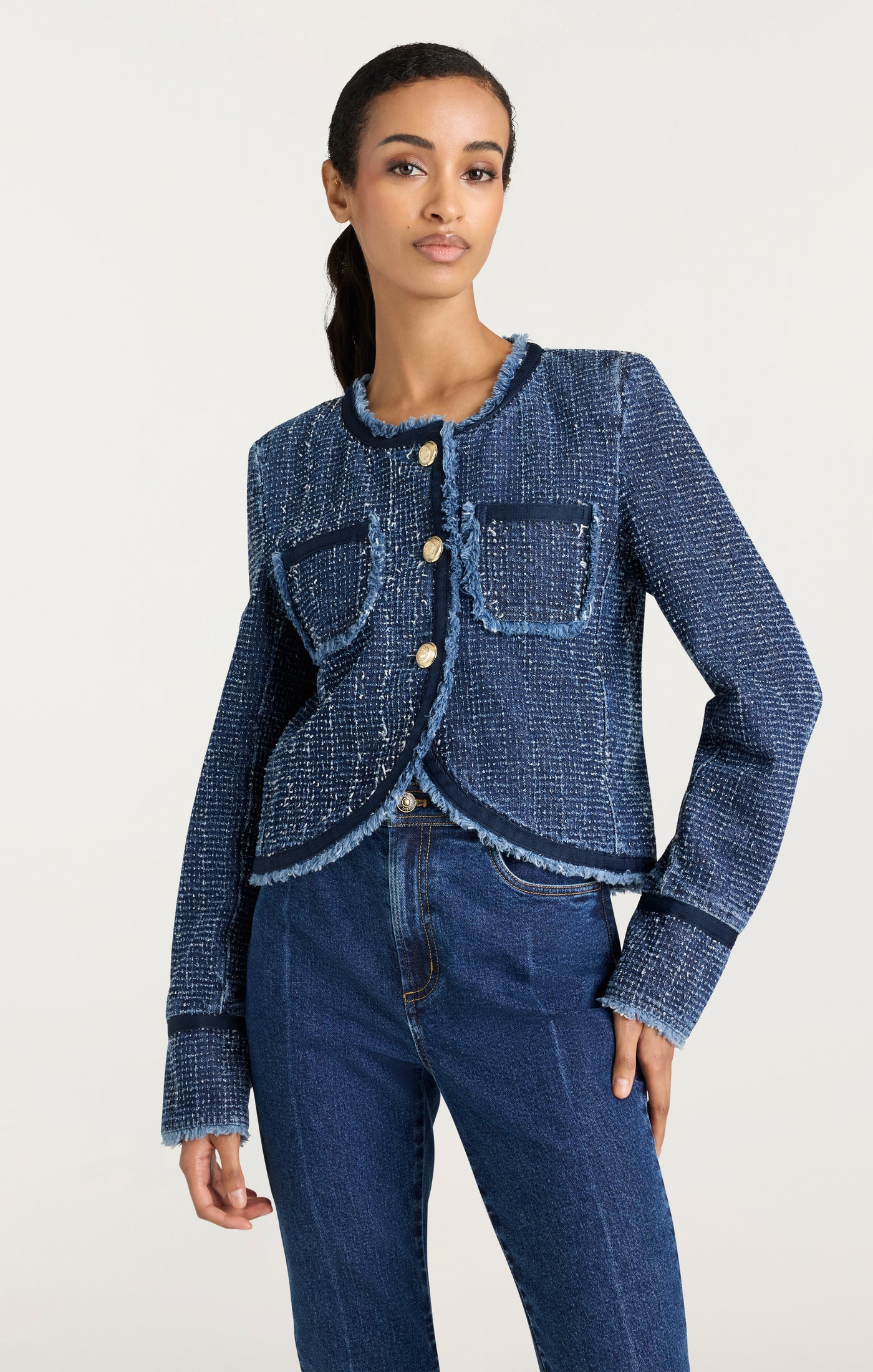 Boucle Denim Zanda Jacket