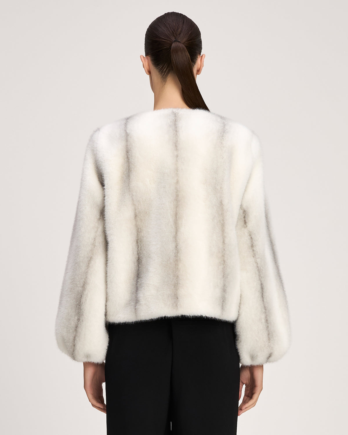 Satin Bow Faux Mink Benson Coat