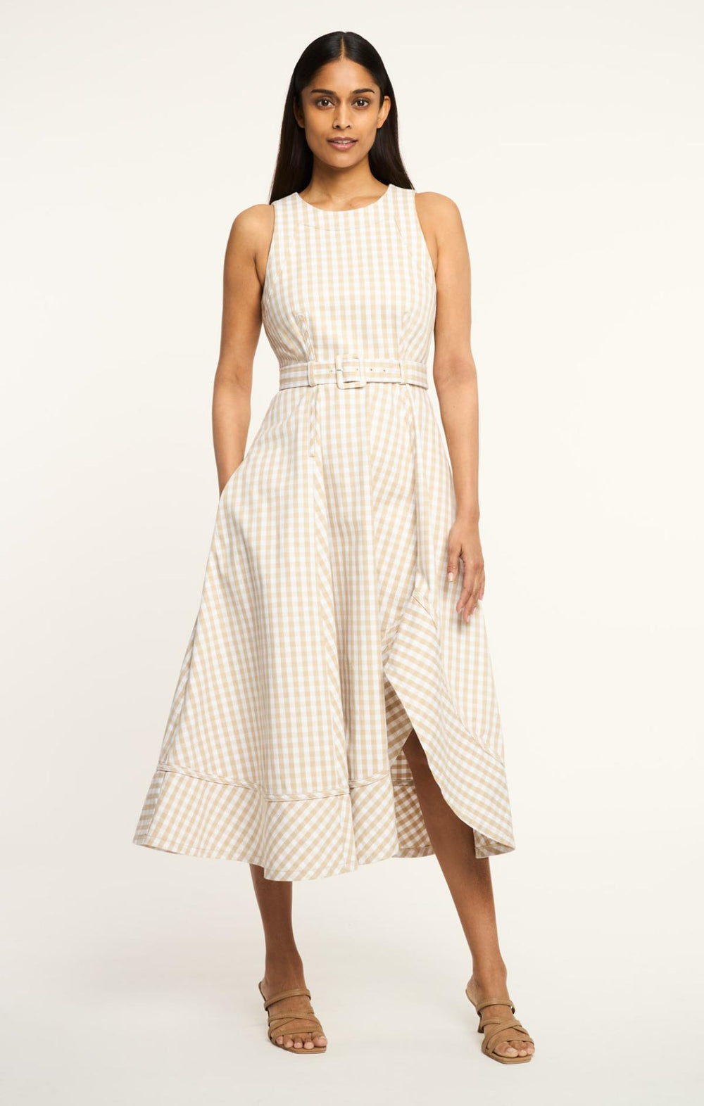 ワンピース French Chic Gingham Dress Mini Gingham Denim Zelda Dress – Cinq à Sept