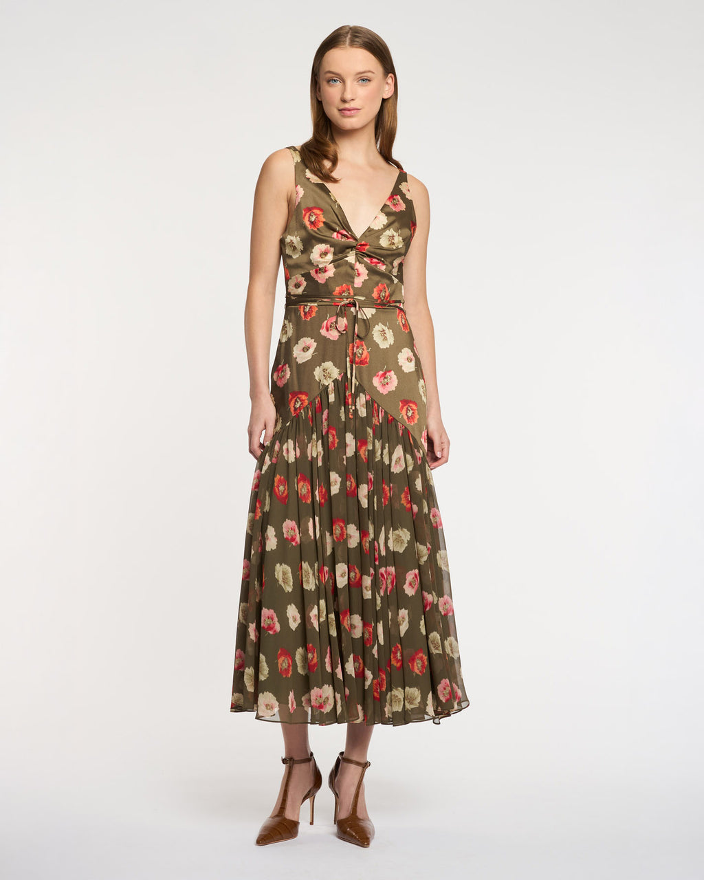 Floating Poppies Makaila Dress