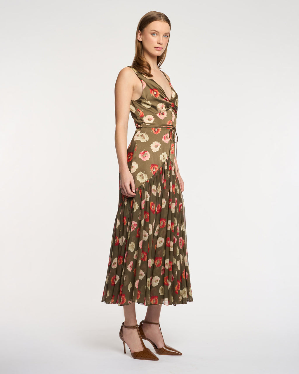 Floating Poppies Makaila Dress