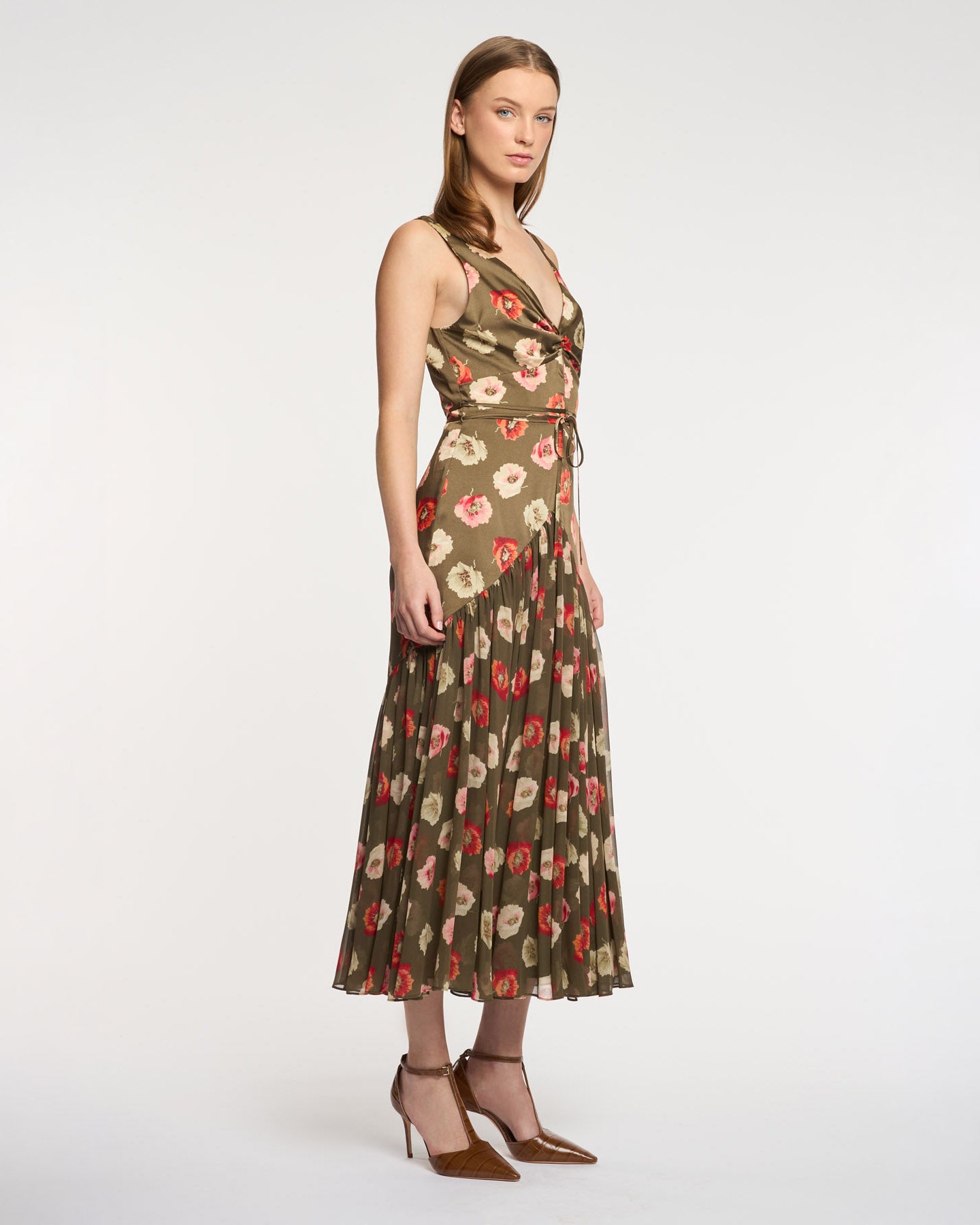 Floating Poppies Makaila Dress