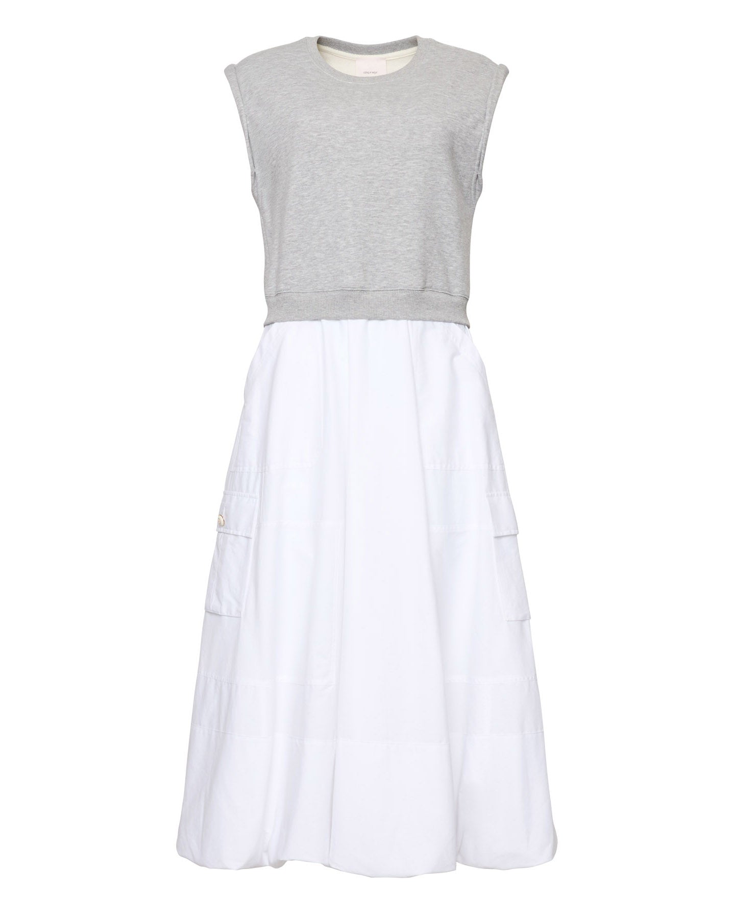 Cinq à Sept Parker Mixed Media Dress | Grey | Size L