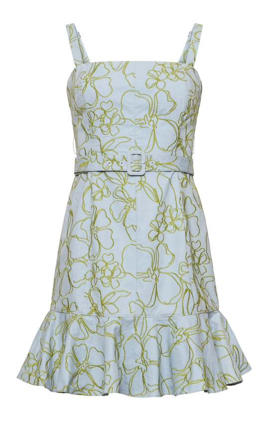 Embroidered Malva Floral Tonya Dress