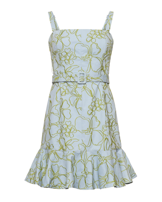 Embroidered Malva Floral Tonya Dress