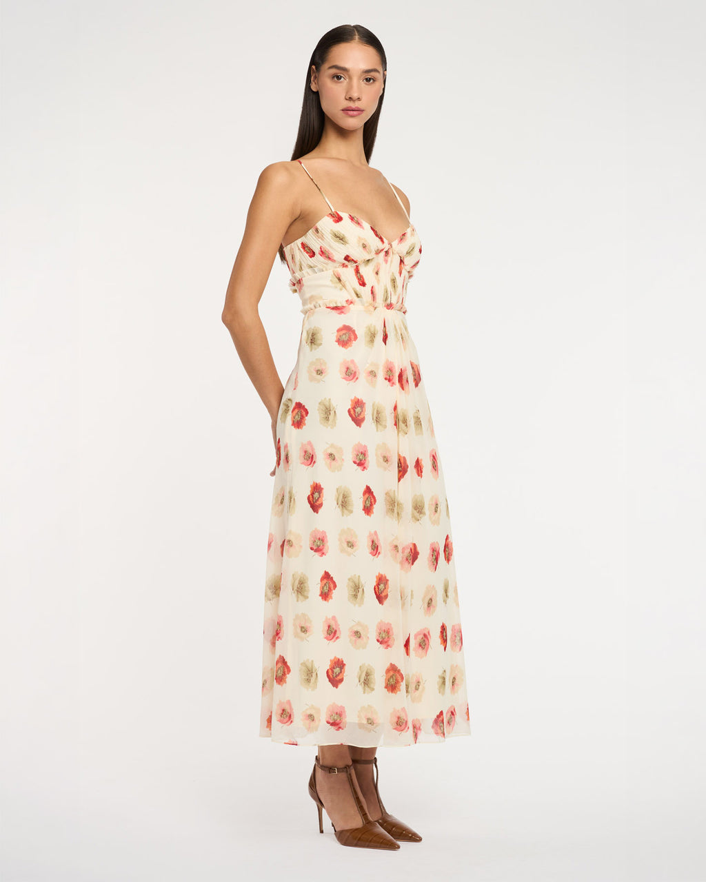 Floating Poppies Carline Dress