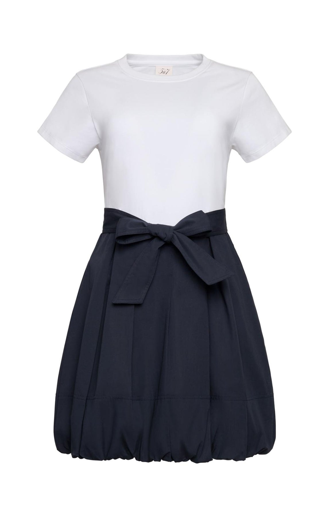 navy blue and white cocktail dress Navy Blue Dress with White Embroidered Collar Gaudie and Company