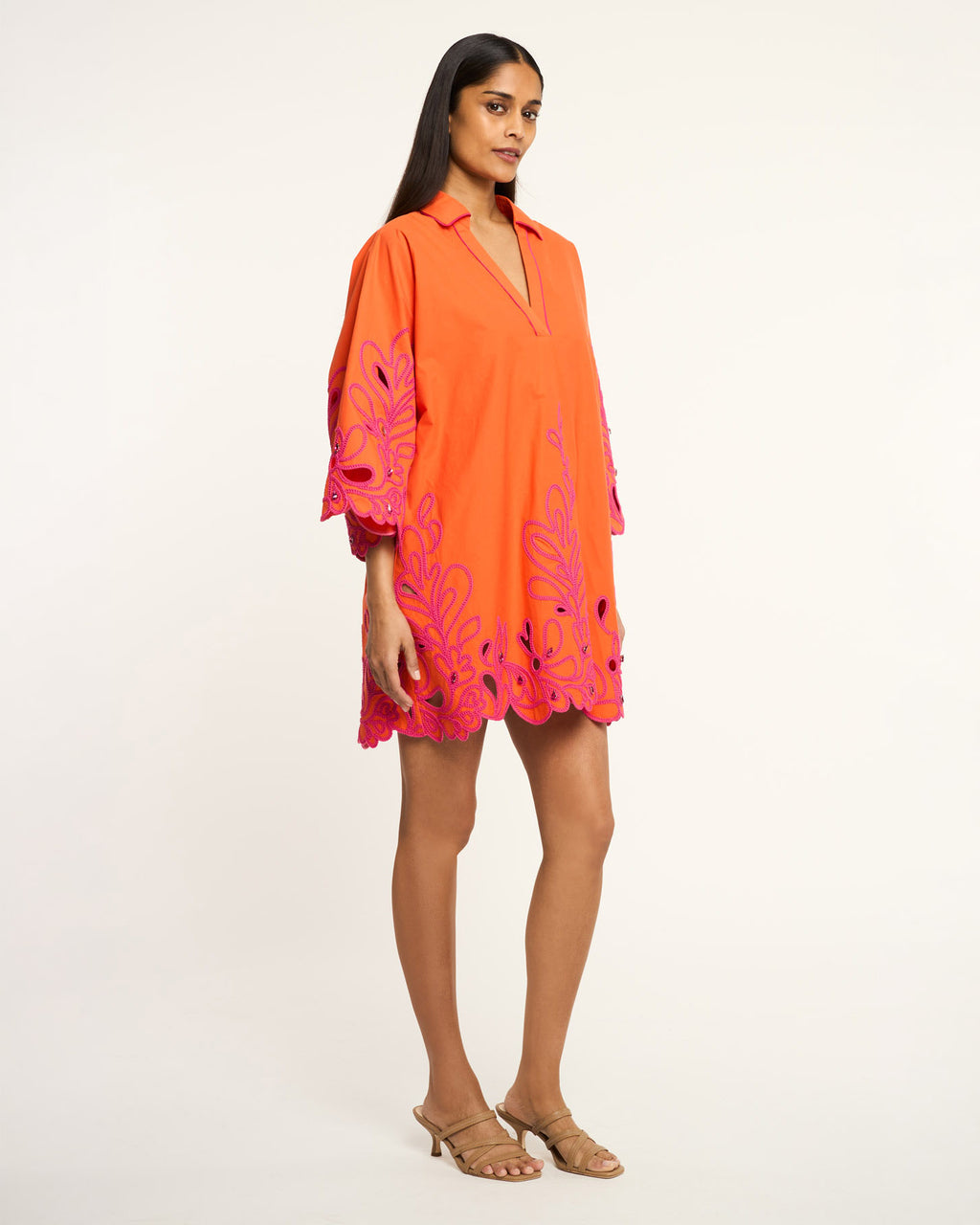 Paisley Bloom Embroidered Arcia Kaftan