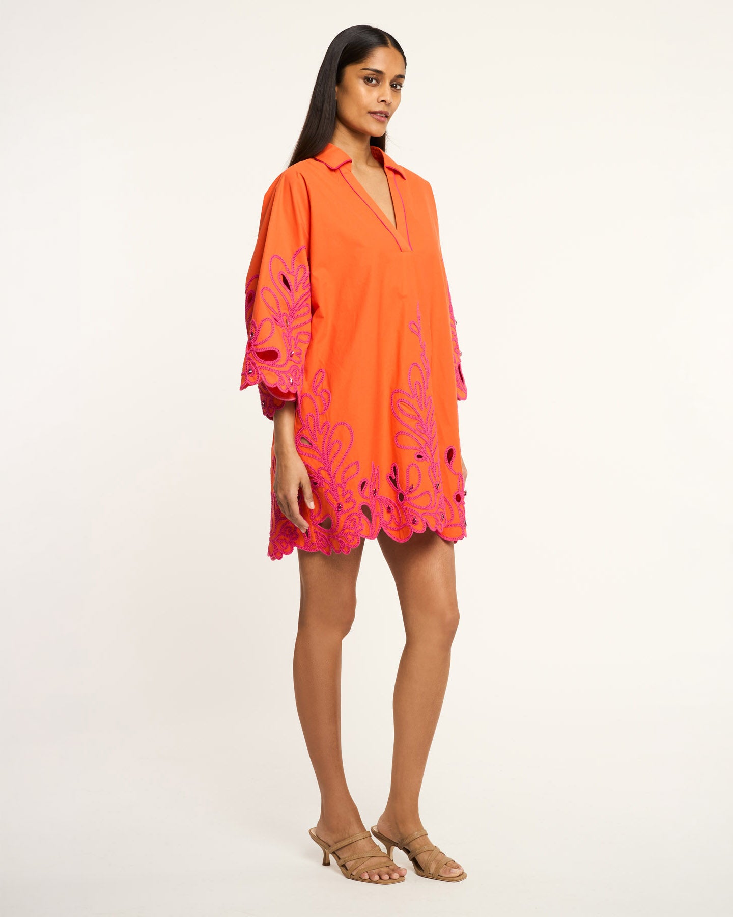 Paisley Bloom Embroidered Arcia Kaftan